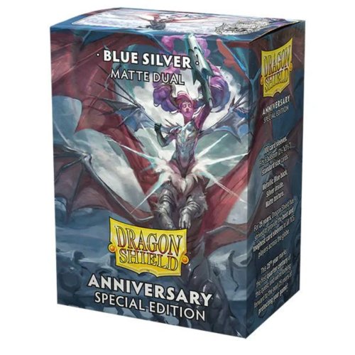 Dragon shield Standard Matte Dual Sleeves Special Edition - Blue Silver (100 Sleeves)