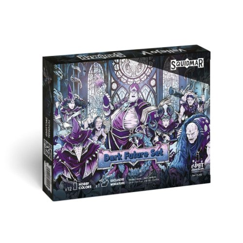 Acrylicos vallejo Vallejo - Game Color / 12 colors + figure - Dark Future Set by Squidmar Miniatures 18 ml