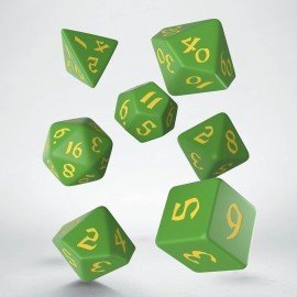 Q-workshop Classic RPG Runic Green &amp; Yellow Dice Set