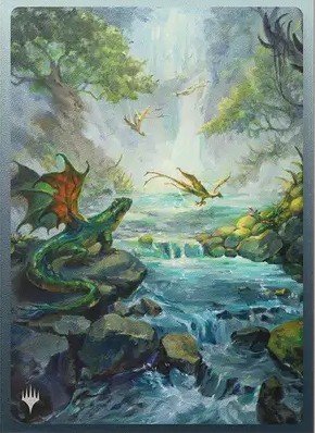 Dragon shield Standard size License Sleeves - Landfall Series - Misty Rainforest (100 Sleeves)