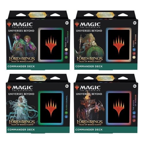Magic the gathering - The Lord of the Rings Tales of Middle Earth Commander Deck Display 4 Pcs
