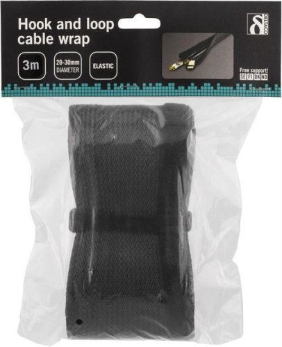 Deltaco cable duct nylon (black) | 3m