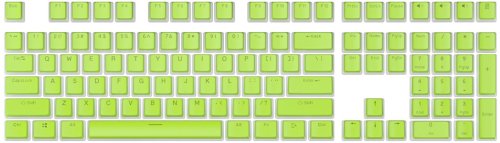 Royal kludge Pudding PBT Keycaps - (104 pcs., Apple green, PBT, ANSI, UK layout)