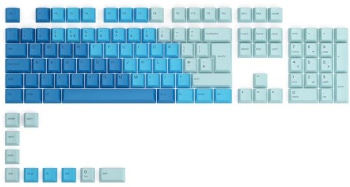Glorious pc gaming race GPBT Keycaps - (115 pcs., Ocean, PBT, ISO, UK layout)