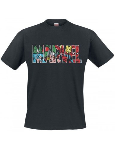 Pc merch MARVEL Logo black T-SHIRT  - Large size