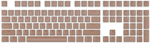 Royal kludge Pudding PBT Keycaps - (104 pcs., Coffee, PBT, ANSI, UK layout)