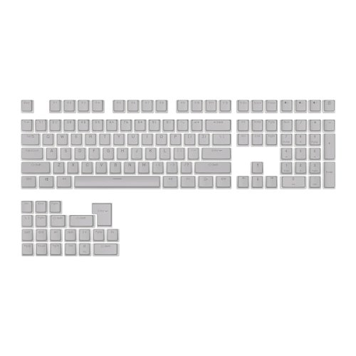 Royal kludge Pudding PBT Keycaps - (129 pcs., Grey, PBT, ISO, ANSI, UK layout)