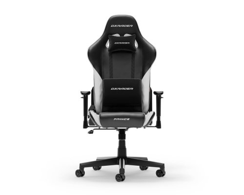 Dxracer Prince Series L Black &amp; White PVC Leather ergonomic chair (F24-LTC-NW)