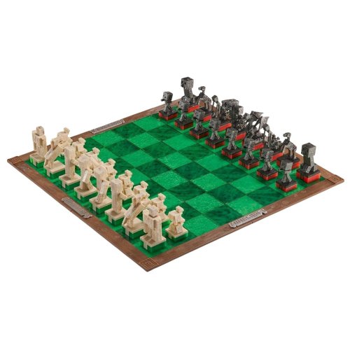 The noble collection france Minecraft - Chess Set Overworld Heroes vs. Hostile Mobs