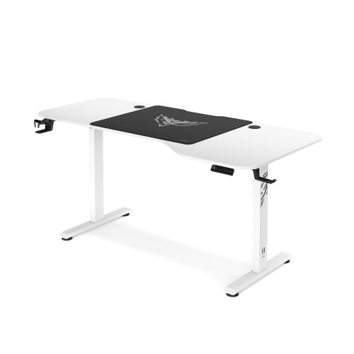 Diablo chairs Diablo X-Tension 1400 White electric height adjustable gaming desk | 1400 x 600 x 1170 mm