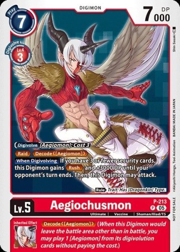 Bandai tcg Digimon Card Game - Aegiochusmon (P-213) Promo Card