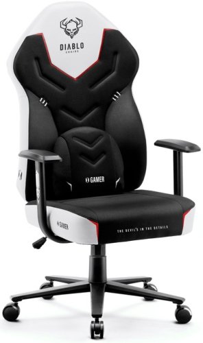 Diablo chairs Diablo  X-Gamer Normal Size Gaming Chair | Snow white
