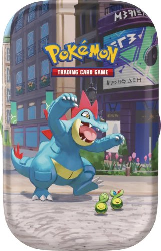 The pok&eacute;mon company international Pokemon TCG: Mega Evolution - Lumiose City Mini Tin - Feraligatr &amp; Budew