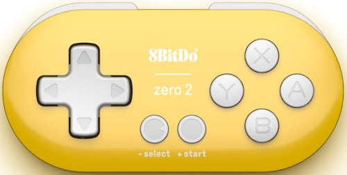 8bitdo Zero 2 Wireless Controller | Yellow | BT | Switch, Android, PC