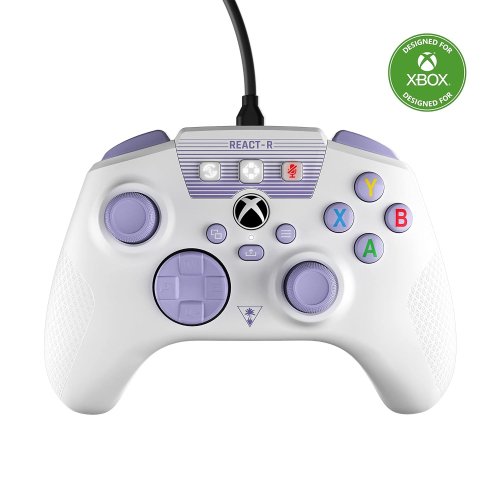 Turtle beach REACT-R Wired Game Controller | Xbox Series X/S One | Windows | White/purple