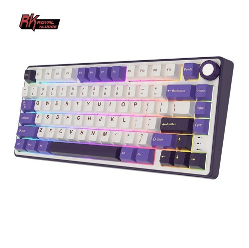 Royal kludge RK R75 RGB Blackberry wired keyboard | 75%, Hot-swap, Silver switches, US