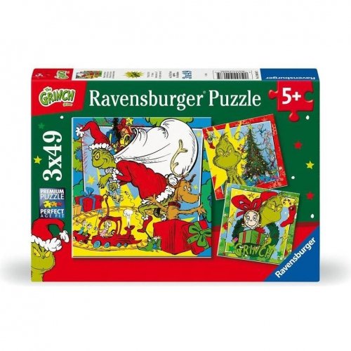 Ravensburger - Puzzle 3x49 Merry Grinchmas