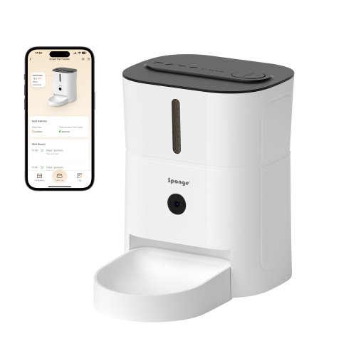 Sponge Automatic Pet Feeder Smart Camera
