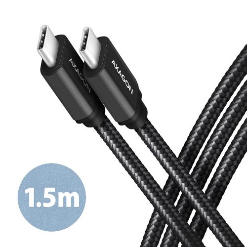 Axagon CABLE USB-C TO USB-C 1.5M 60W/BLACK BUCM3-CM15AB