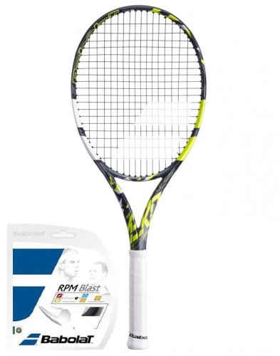 Babolat Pure Aero Lite - grey/yellow/white + string