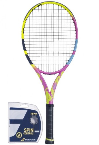 Babolat Pure Aero RAFA 2 gen. - yellow/pink/blue + string