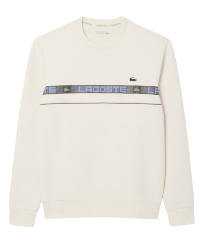 Lacoste Branded Stripe - ecru white