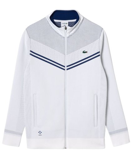 Lacoste Tennis x Daniil Medvedev After Match Jacket - white/navy blue