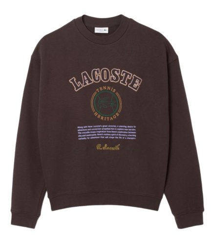 Lacoste Heritage Embroidery Fleece - brown
