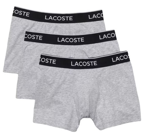 Lacoste Casual Cotton Stretch Boxer 3P - grey chine