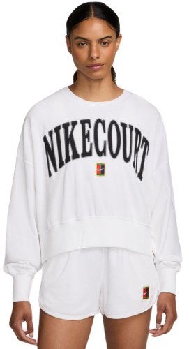 Nike Court Heritage Oversized Crew-Neck Graphic Tennis