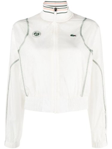 Lacoste Sport Roland Garros Edition Post-Match Cropped Jacket - white/green