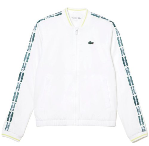 Lacoste Recycled Fiber Stretch Tennis Jacket - white