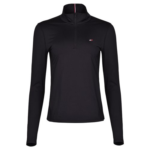 Tommy hilfiger Essentials Slim Half Zip LS - black
