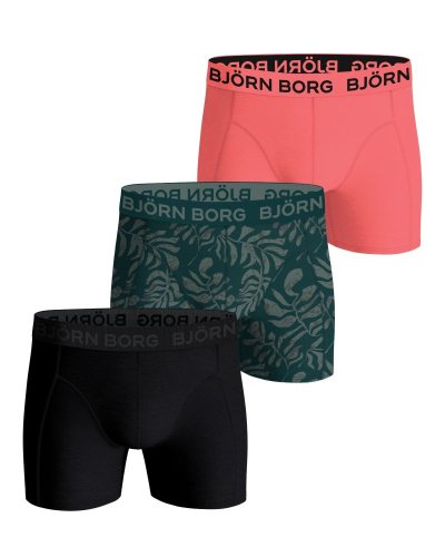 Bj&ouml;rn borg Cotton Stretch 3P - black/red/brown