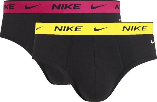 Nike Everyday Cotton Stretch Brief 2P - black/laser fuchsia/light laser orange