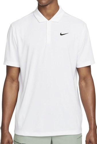 Nike Men's Court Dri-Fit Solid Polo - white/black