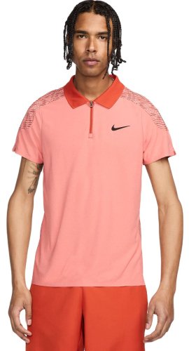 Nike Dri-Fit Adventage Slam RG Tennis Polo - pink quartz/rust factor/black
