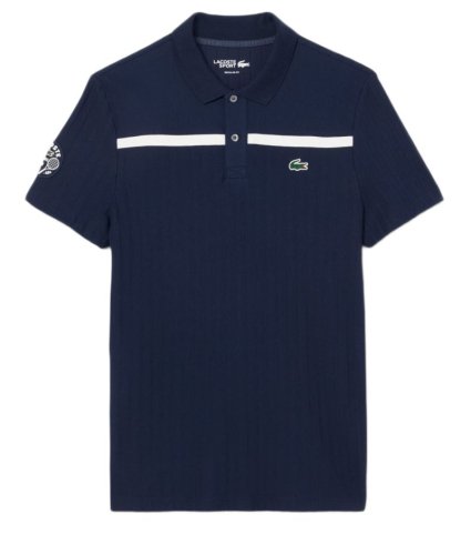 Lacoste Ultra Dry Badge Accent Tennis Heritage - navy blue/white