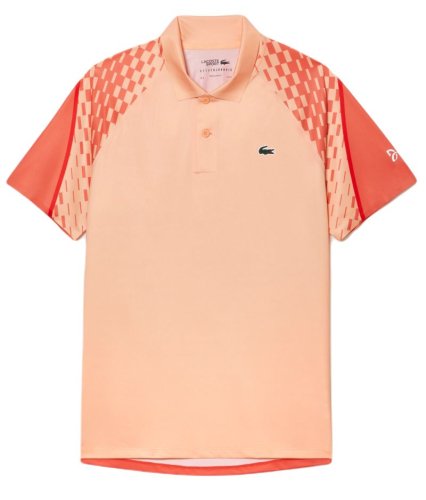 Lacoste Tennis x Novak Djokovic Tricolour Polo Shirt - light orange/red/orange