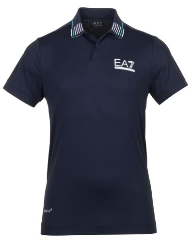 EA7 Man Jersey Polo Shirt - navy blue
