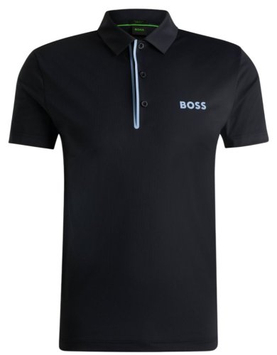 Boss Paddy Shirt In Quick-Dry Ribbed Fabric