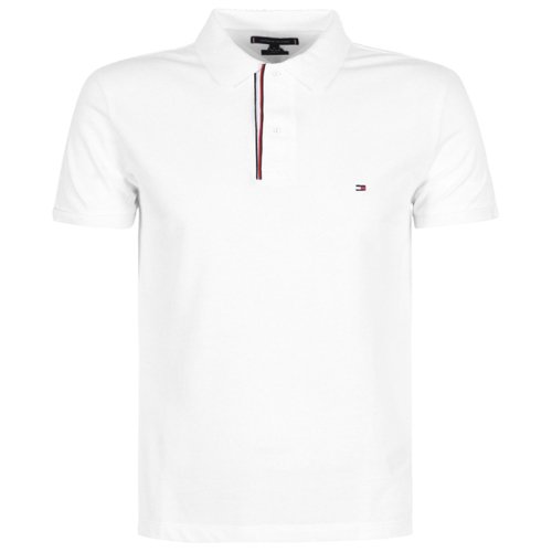 Tommy hilfiger Essential RWB Detail Slim Polo - white