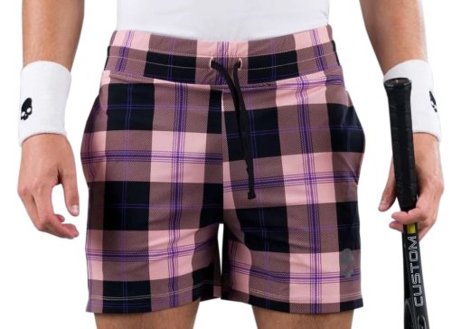 Hydrogen Tartan Shorts - pink/black