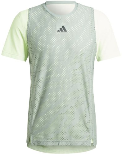 Adidas Tennis T-Shirt Pro Layering - silver green/green spark