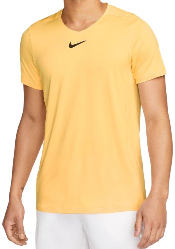 Nike Court Dri-Fit Advantage Crew Top - citron pulse/black