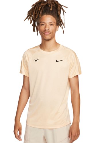 Nike Rafa Challenger Dri-Fit Tennis Top - ice peach/green glow/black