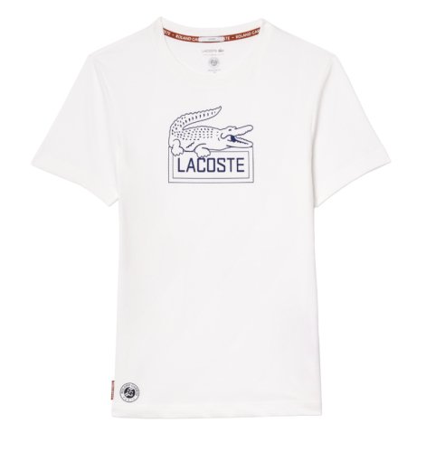 Lacoste Ultra-Dry Sport Roland Garros Edition Tennis T-Shirt - white