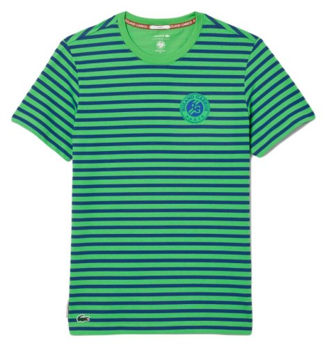 Lacoste Unisex Ultra-Dry Sport Roland Garros Edition T-shirt - navy blue/green