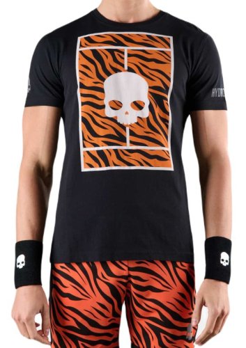 Hydrogen Court Cotton T-Shirt - black/orange tiger