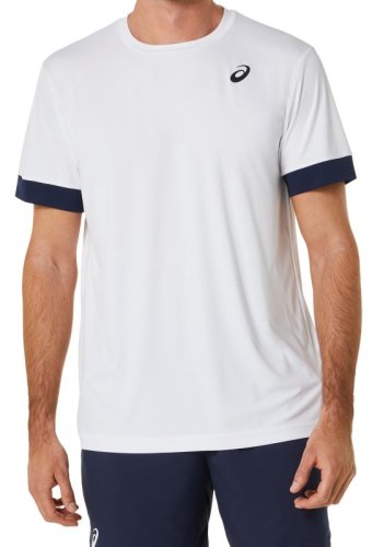 Asics Court Short Sleeve Top - brilliant white/midnight